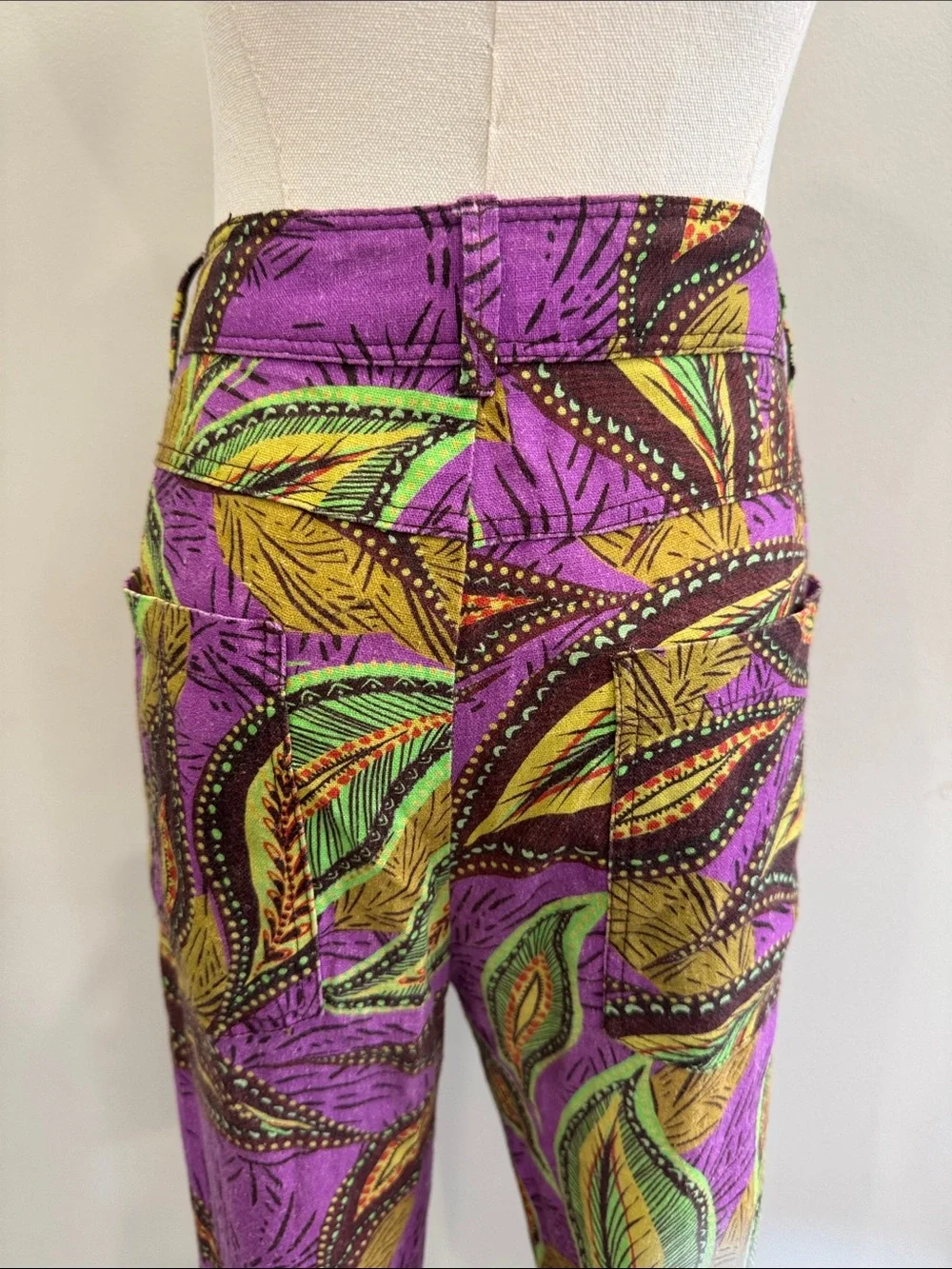 ZARA Multicolor Linen Cropped Pants | Size Medium | Made in Morocco